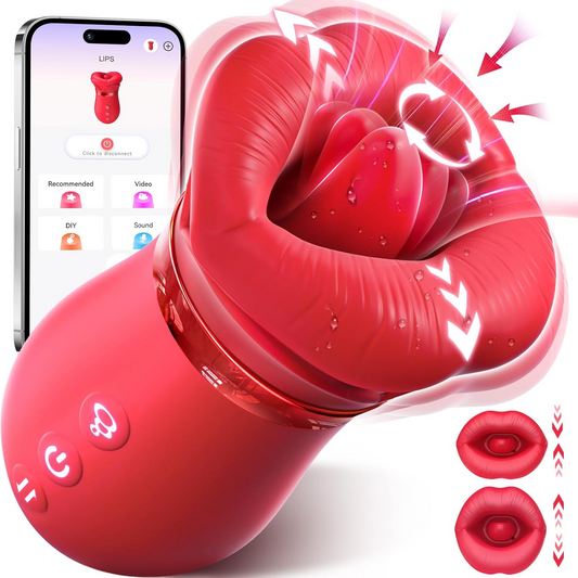 Sovokn 5IN1 Mouth Sucking Vibrator Rose Sex Toy