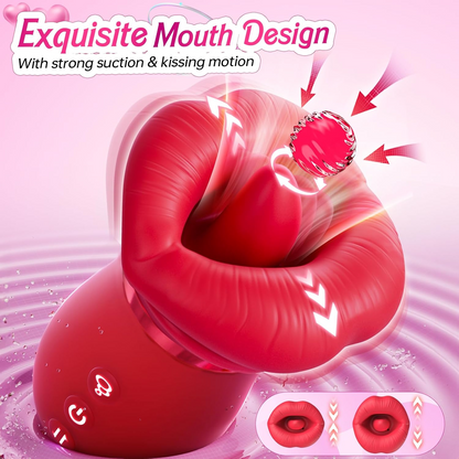 Sovokn 5IN1 Mouth Sucking Vibrator Rose Sex Toy