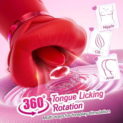 Sovokn 5IN1 Mouth Sucking Vibrator Rose Sex Toy