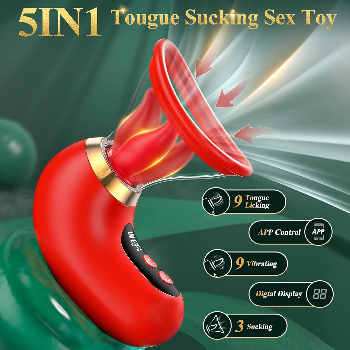 5IN1 AI APP Rose Toy Adult Toys Sucking Vibrator