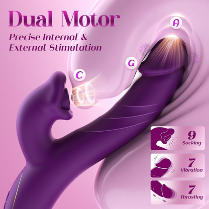 Nipple Clit Sucker & Thrusting Dildo